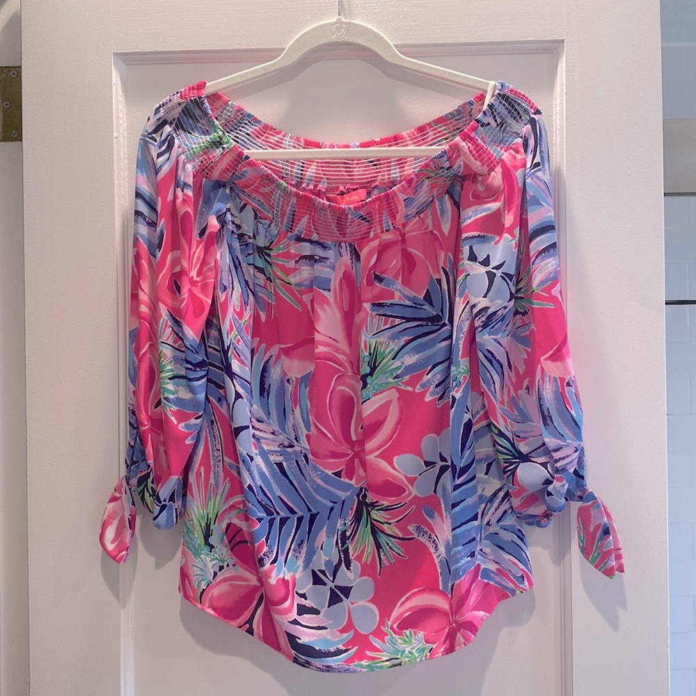 Lily Pulitzer off the shoulder top